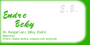 endre beky business card